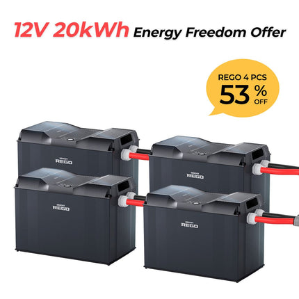 Renogy REGO 12V 400Ah Cold Weather Lithium Iron Phosphate Battery 53% off