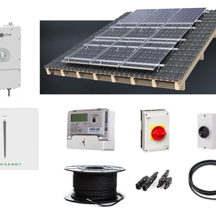 Complete On or Off Grid kit: 6 panel 2.4kw solar & 10.24kwh battery storage - Solar chargex