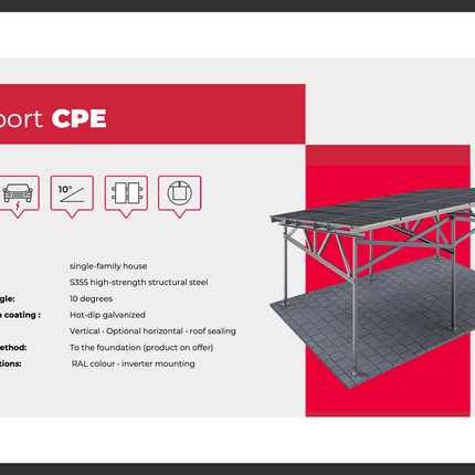 Amiston Solar Carport CPE - Solar chargex