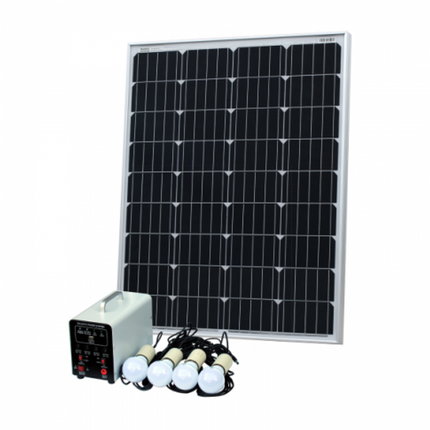 Off-Grid Solar Lighting System with 100W solar panel - Solar chargex