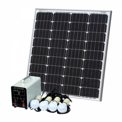 Off-Grid Solar Lighting System with 60W solar panel - Solar chargex
