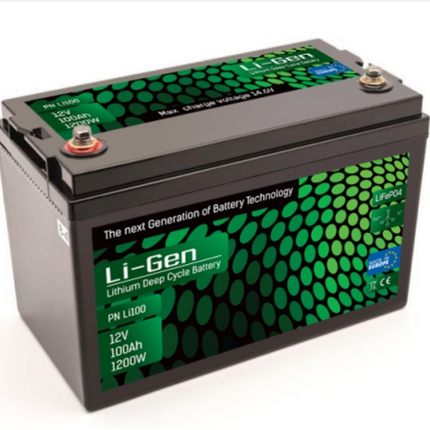 12v 100ah LiGen Lithium Leisure Battery - Solar chargex