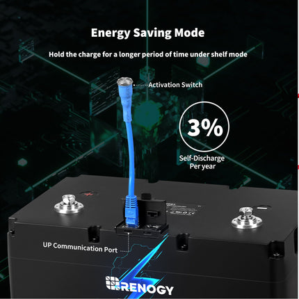 Renogy 12V 100Ah Smart Lithium Iron Phosphate Battery - Solar chargex