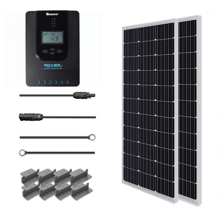 Renogy 200W 12V 20A Solar Starter Kit with MPPT Charge Controller - Solar chargex