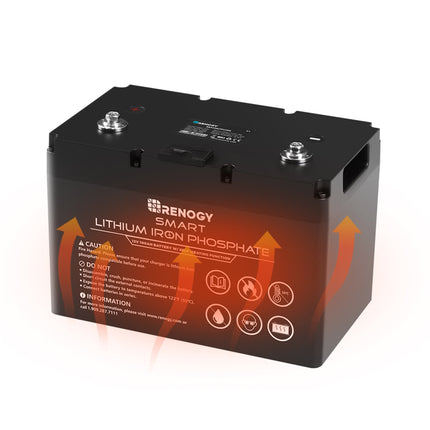Renogy 2V 100Ah Smart Lithium Iron Phosphate Battery with Self-Heating Function - Solar chargex